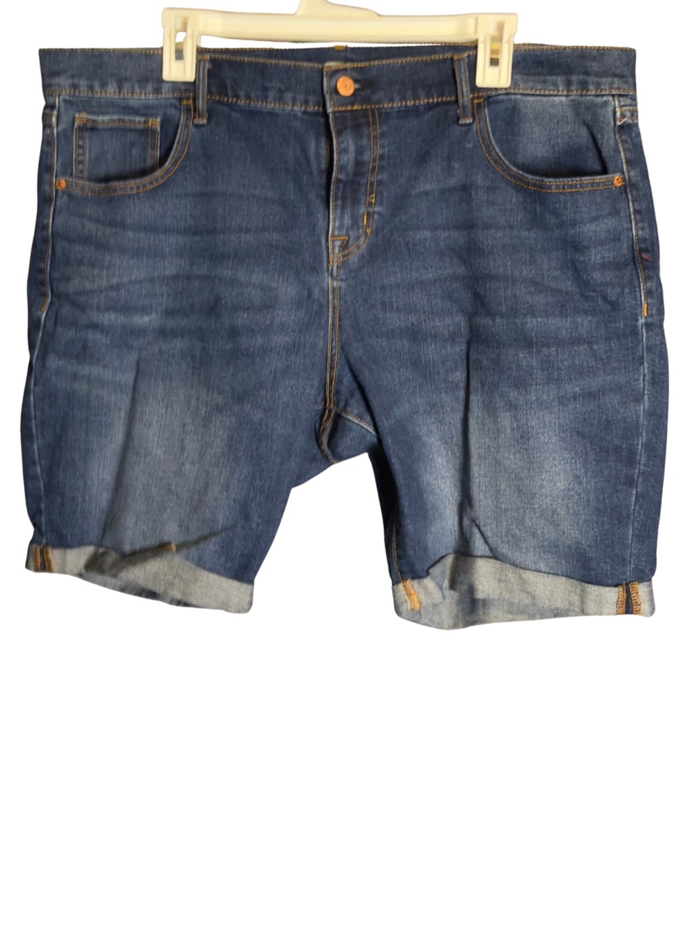 Old Navy Dark Blue Rolled-Hem Jean Shorts (0282)
